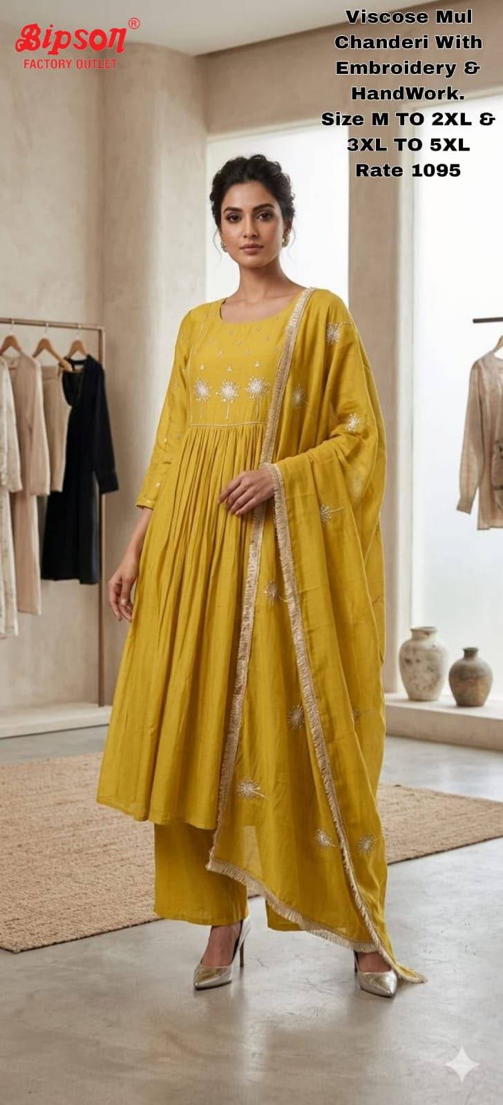 Mul Chanderi By BIPSON Stylish Beautiful Colourful Pure Mul Chanderi Dresses At Wholesale Price